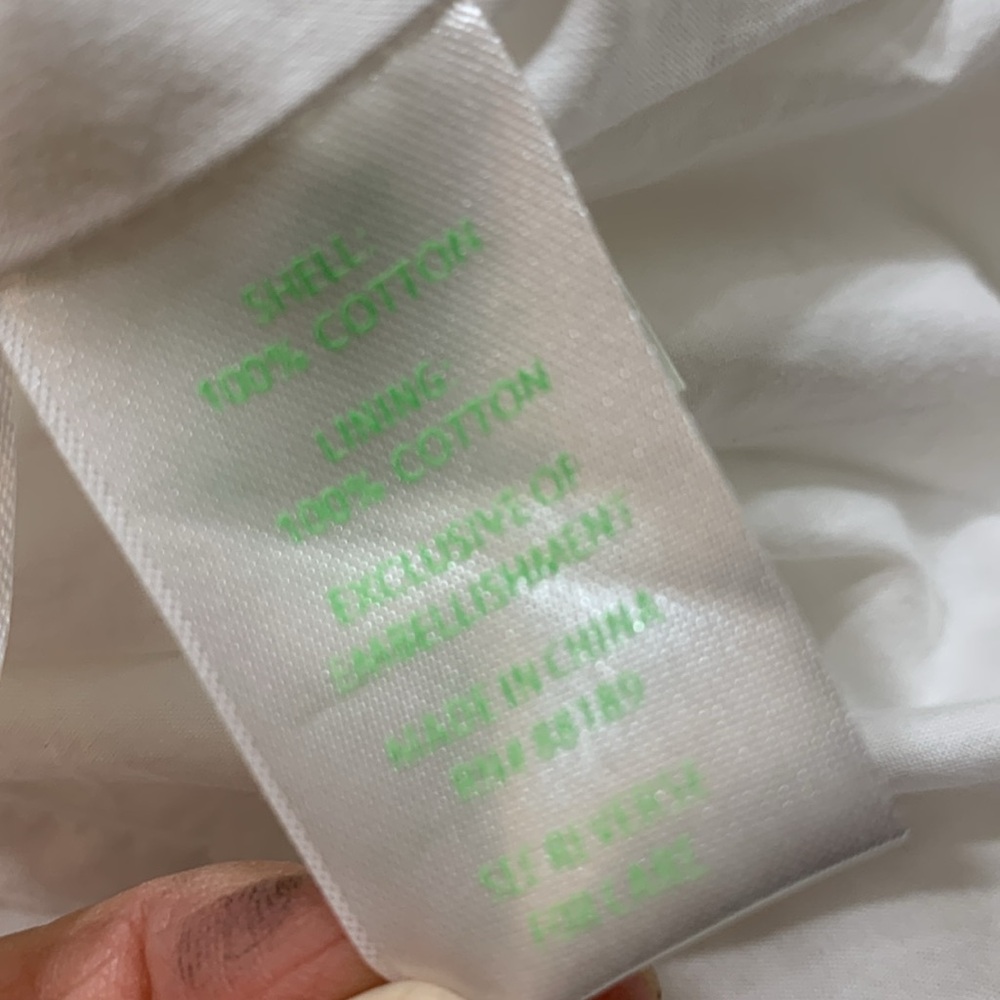 Lilly Pulitzer White cotton white gold and white embellishments size 8 - Picture 10 of 11